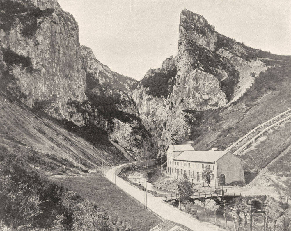 AUDE. Défilé de Saint-Georges- L'entrée 1903 old antique vintage print picture